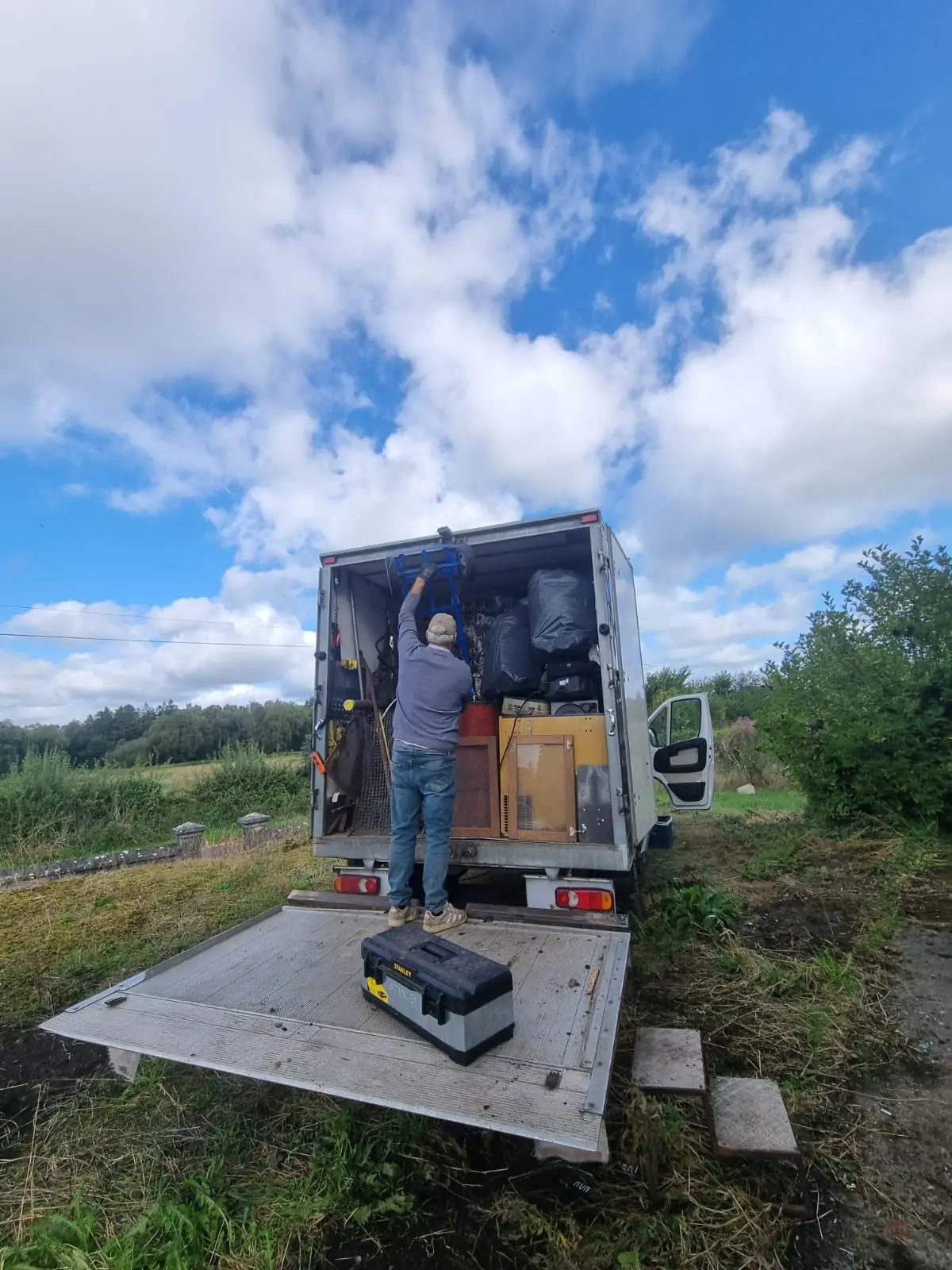 Crew loading a truck